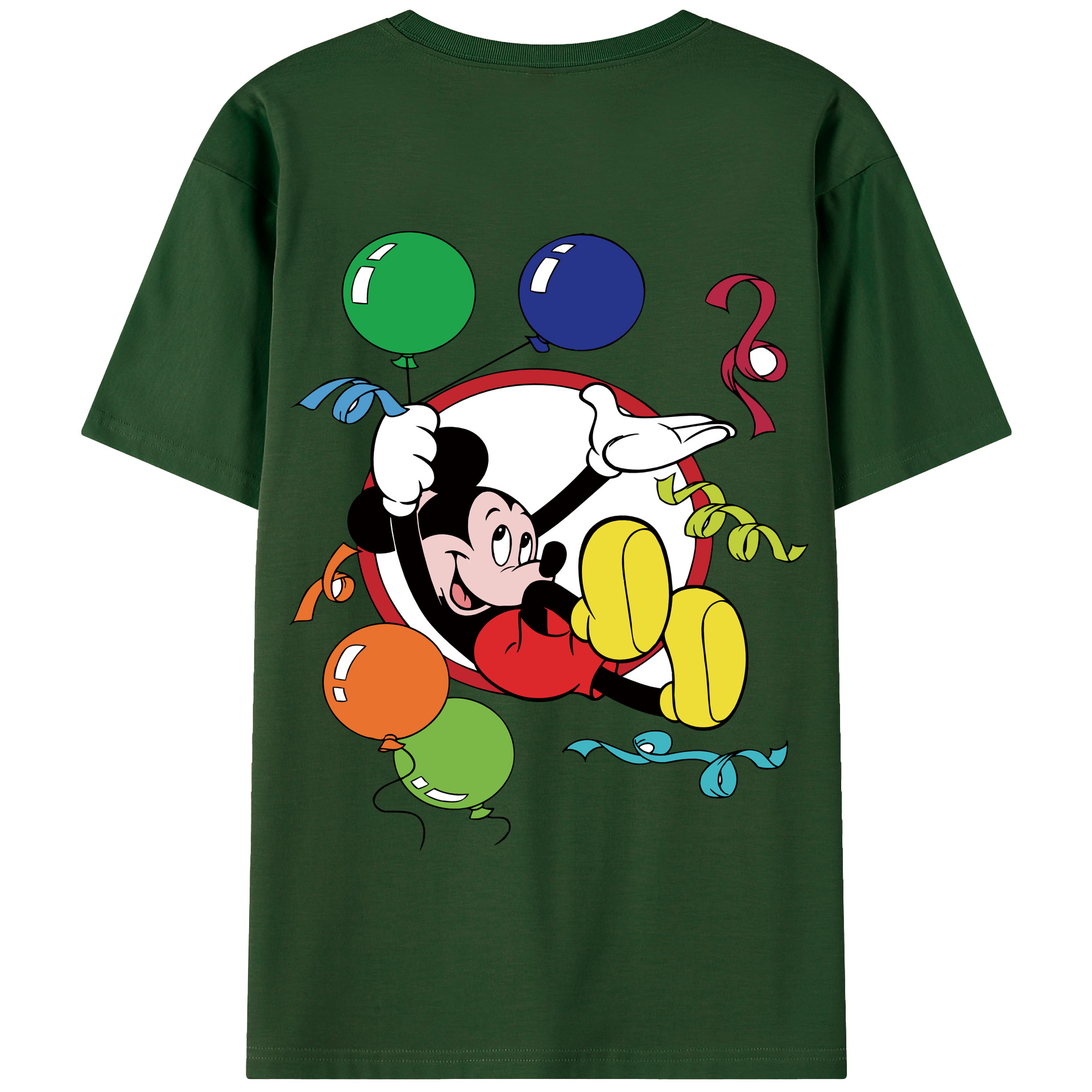 （画像用） ミッキーマウス Mickey Mouse 綿100％半袖Tシャツ（背面プリント）